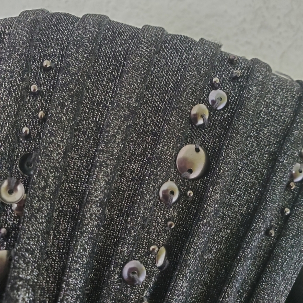 Tadashi Shoji‎ Women's Cap Sleeve Pintuck Shutter Pleat Evening Dress - Picture 9 of 14